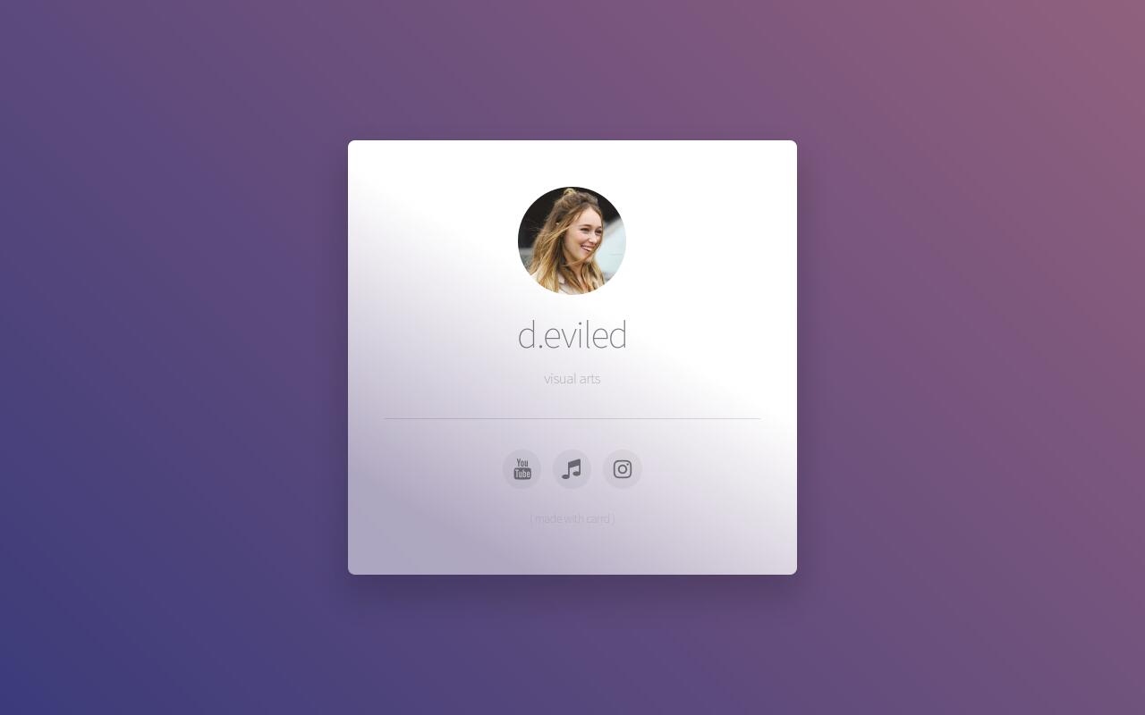 Carrd profile picture for @deviled